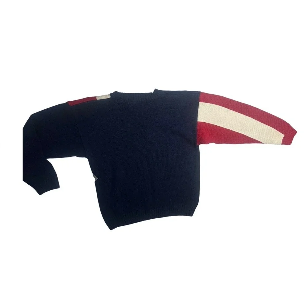 NWT! VTG 90s Lord & Taylor Sweater Boys XL 20 Cotton Knit USA FLAG